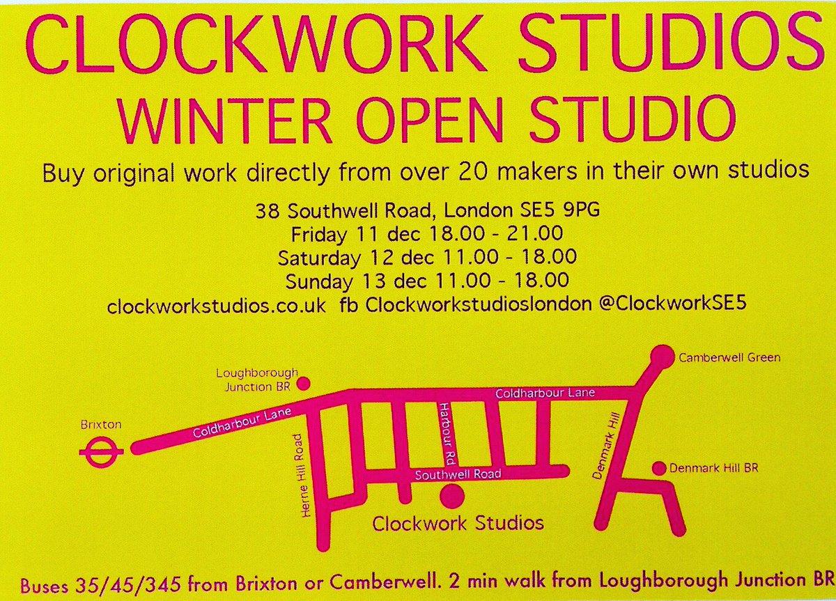 BridgetBailey3's tweet photo. It’s today! See you this eve & at the weekend.
#openstudio15 @camberwellarts #se5 @OpenStudioComms https://t.co/mE3zm4rpun
