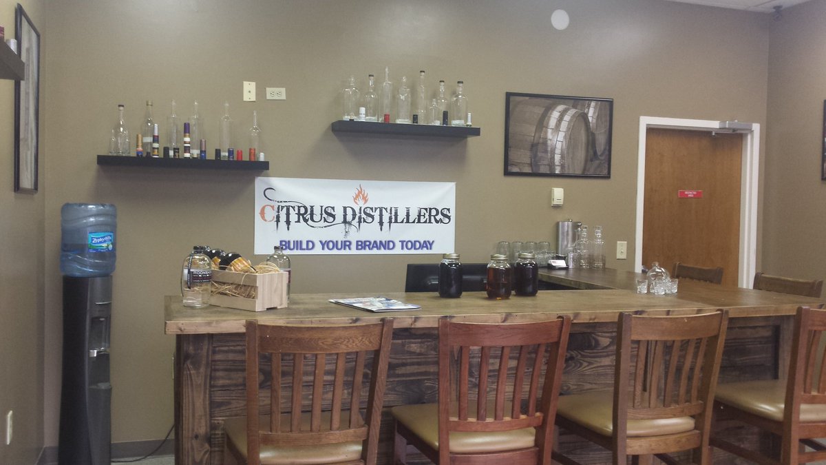 The tasting room at <a href="/CitrusDistiller/">Citrus Distillers</a> citrusdistiller.com 855-POT-MASH