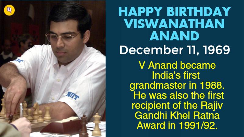 Chess legend Viswanathan Anand turns 46 today.  