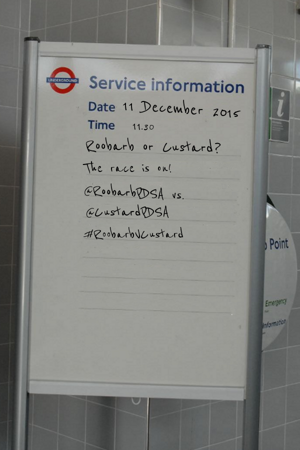 CustardPDSA's tweet photo. Even the @TfL are talking about it! 
Create your own tube sign, right here: https://t.co/EzaedZuZOl
#RoobarbVCustard https://t.co/46uwEPqnxz