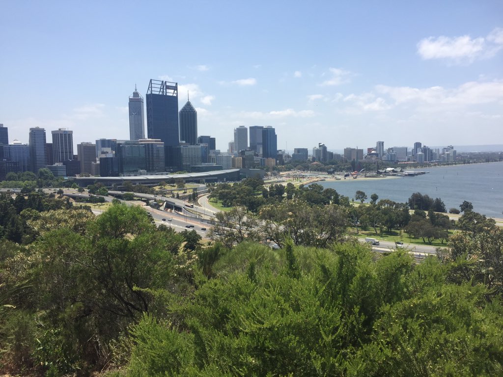 Pert city from Kingston Park.