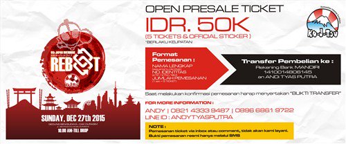 eventsurabaya's tweet photo. The 6th Japan Overdrive #Reboot | 27 Des'15 At Gdg Seni Budaya, Cak Durasim | https://t.co/LbR2ZvDcGf 0813 57657007 https://t.co/aq9okeS3tH