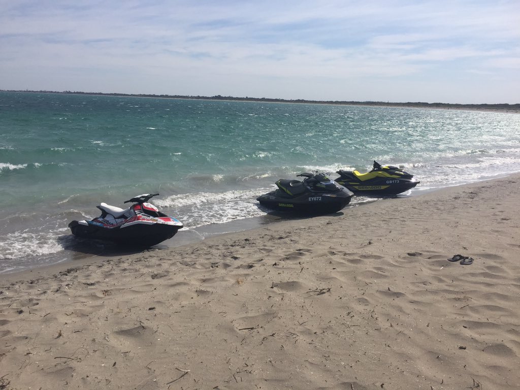 Demo day down at the beach.