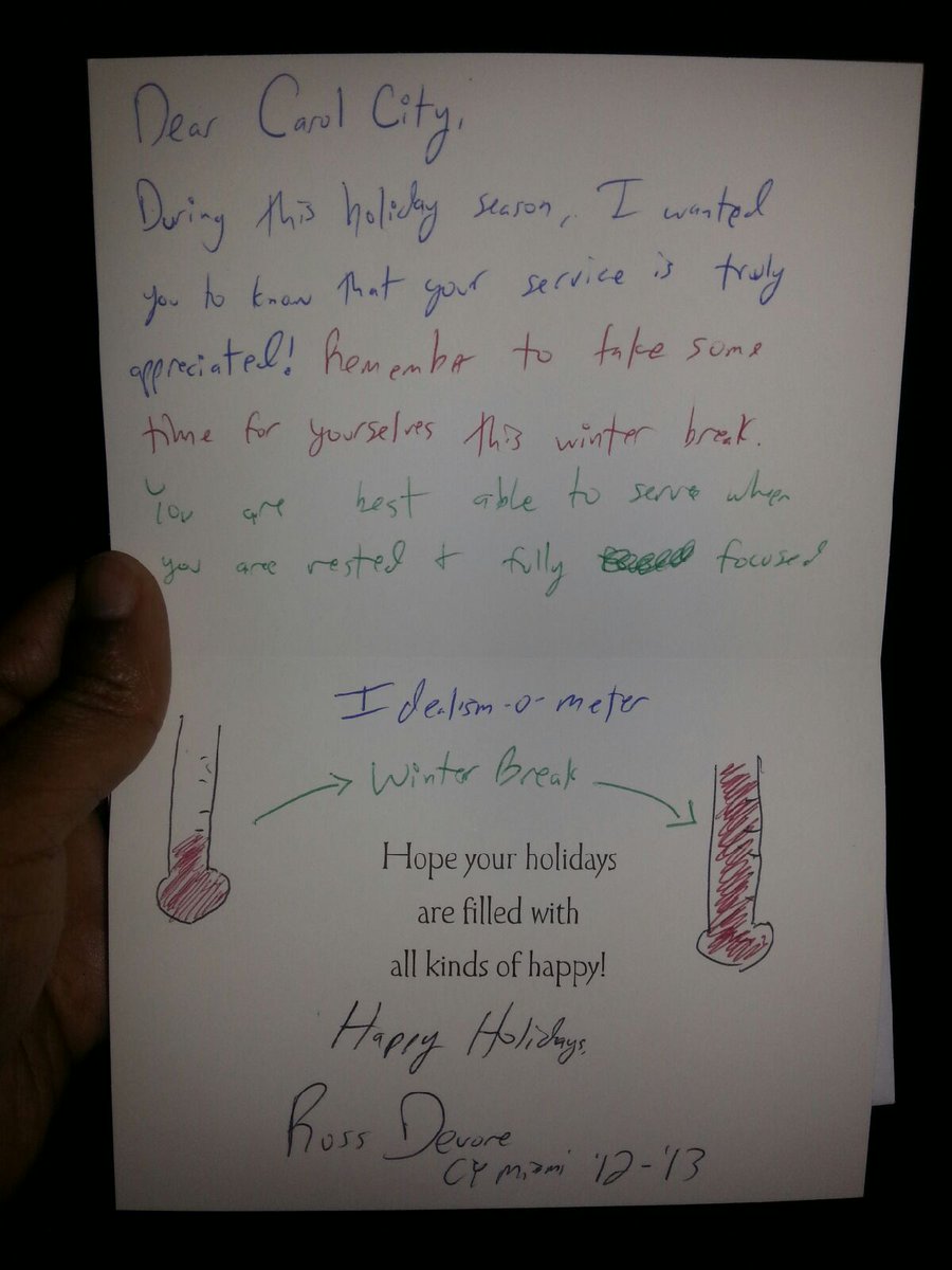 CarolCityHighCY's tweet photo. Thanks you Ross Devore CyMiami 12-13 for the great Holiday card! https://t.co/QDSMDHj0UF