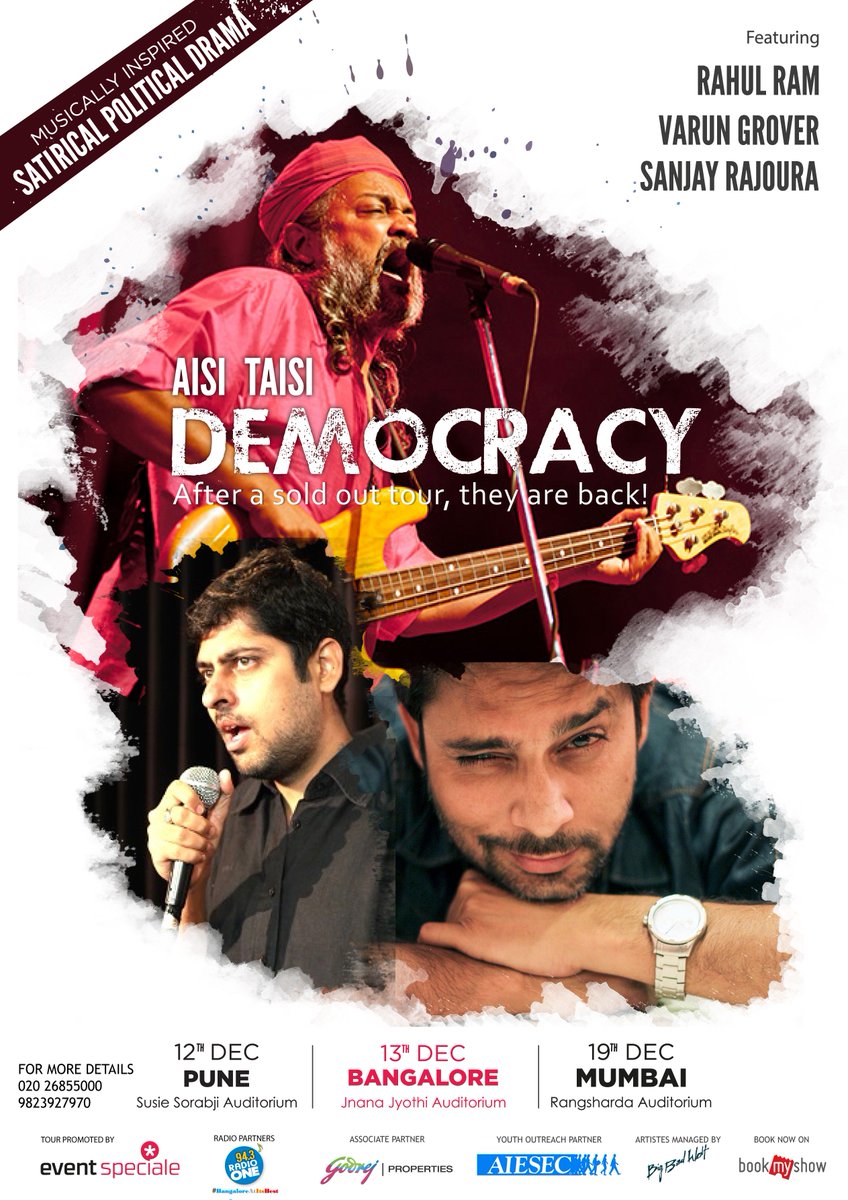 EncoreExp's tweet photo. Aisi Taisi Democracy is coming to you #Pune in 1 Day 2 Hours 19 Mins #ATDLIVE
Book Now https://t.co/5DSsVo7u9L https://t.co/AgtkEX4fum