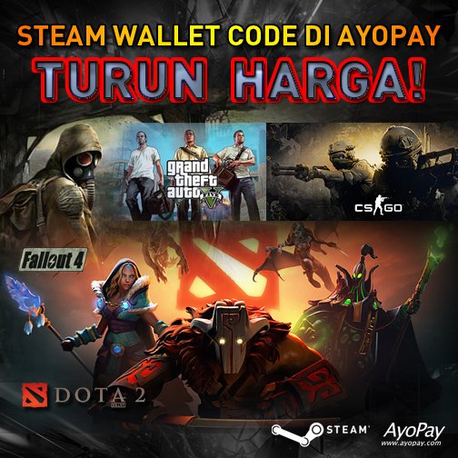 Daripada ke @DWP2015 mending bermain <a href="/steam_games/">Steam</a> 
Steam wallet mengalami perubahan harga: ayopay.com/Home.aspx