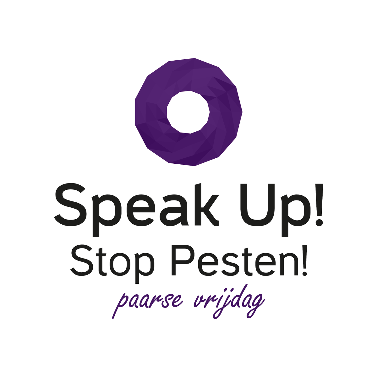 Speak up! Stop pesten! doet mee aan paarse vrijdag facebook.com/SpeakUpStopPes…