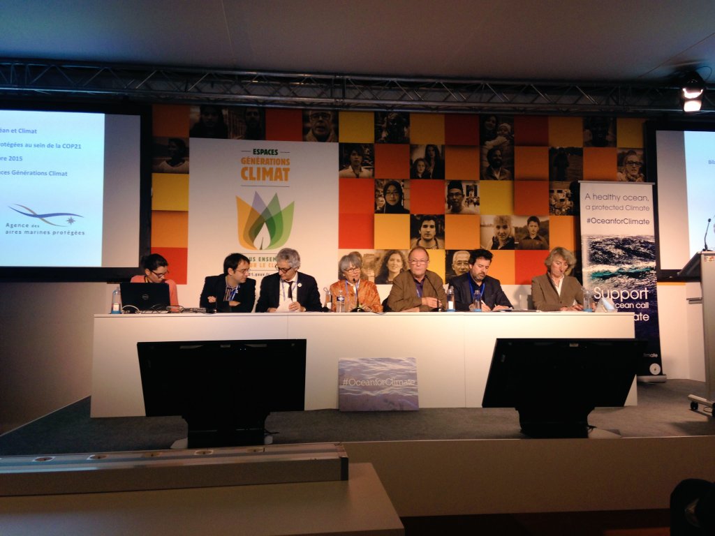 InnovBleues's tweet photo. Bilan @aires_marines protégées au sein de la #COP21 avec @ocean_climate et l'Agence des Aires Marines Protégées https://t.co/pOT2fsgjvh