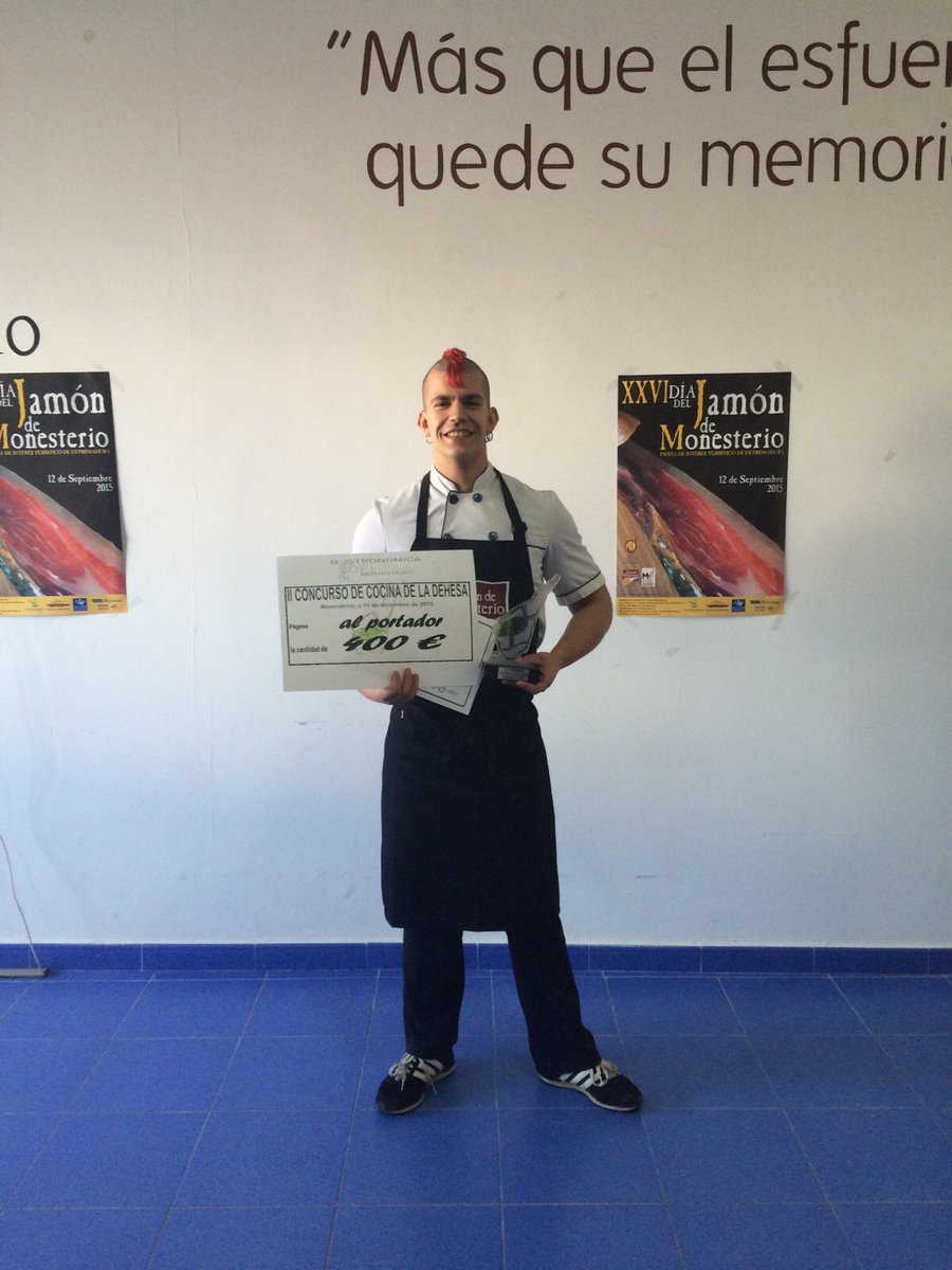 Segundo puesto en el concurso nacional de jamón de monesterio!!