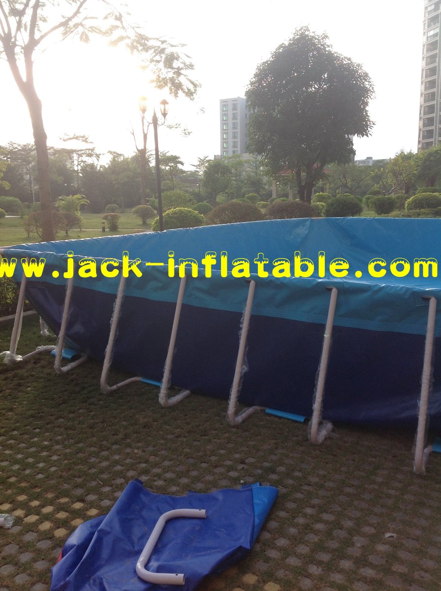 leleinflatable's tweet image. Moving pool, stainless steel frame, and 1.0mm PVC tarpualin,
