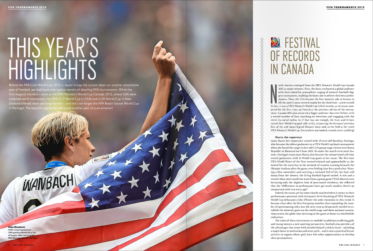 FIFAWWC's tweet photo. #TheFIFAWeekly
Inc. #FIFAWWC & 2015 highlights, Kessler on #BallondOr & development in Iran
https://t.co/v0HZBHj8pb https://t.co/e3LcM2qL3M