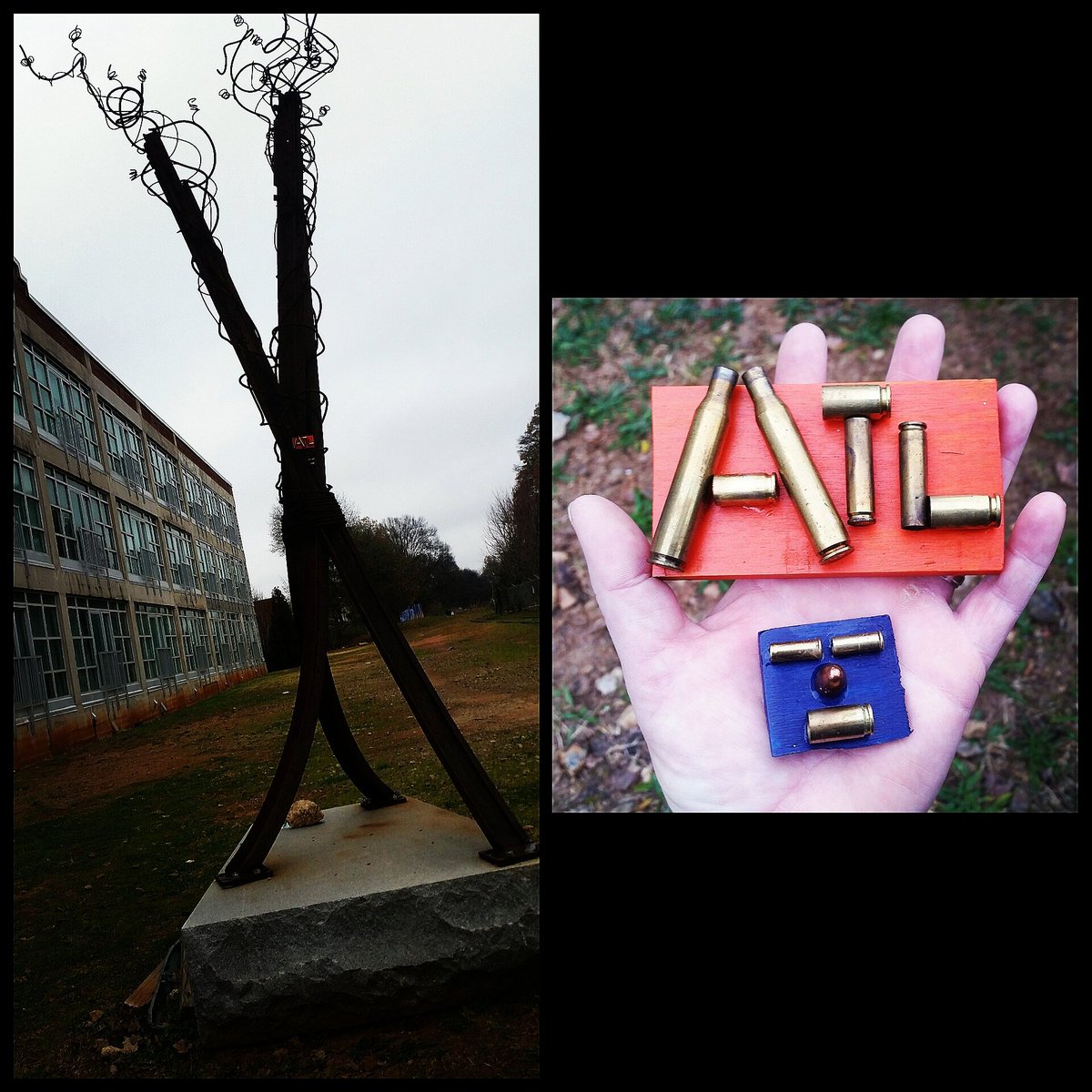 scooterbeth's tweet photo. #fafatl #freeartfriday #arteverywhere #freeartmovement #art #weloveatl #recycledwood #recycledbullets https://t.co/wcE1bZqGII