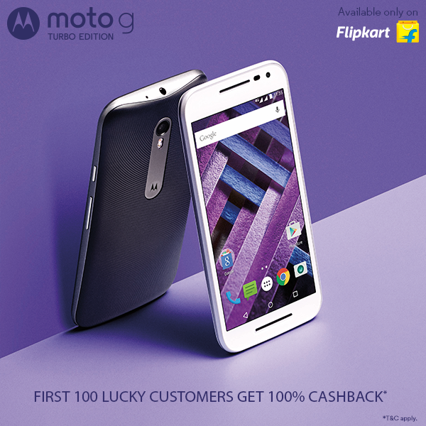 motorolaindia's tweet photo. Bring home your #MotoGTurbo Edition right away!100 Lucky people get 100% cashback https://t.co/EAPerXeKfF https://t.co/etOKHAJtl5