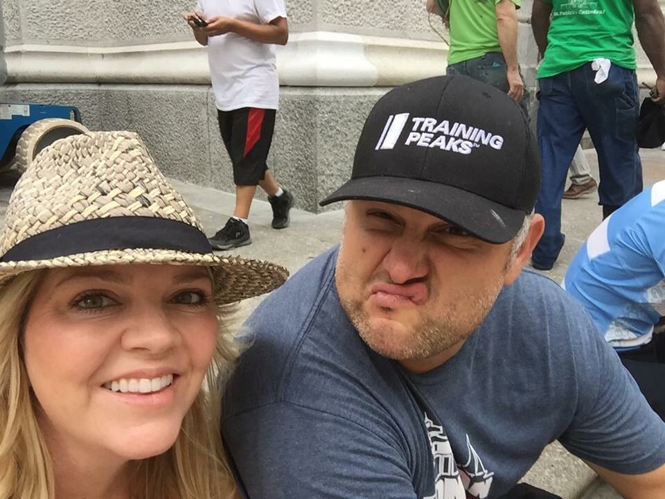 BigDave4's tweet photo. Tomorrow she'll be my wife. Today she called my cycling shorts "bike diapers". She's awesome like that. @sscherney https://t.co/Dbud40ObZX