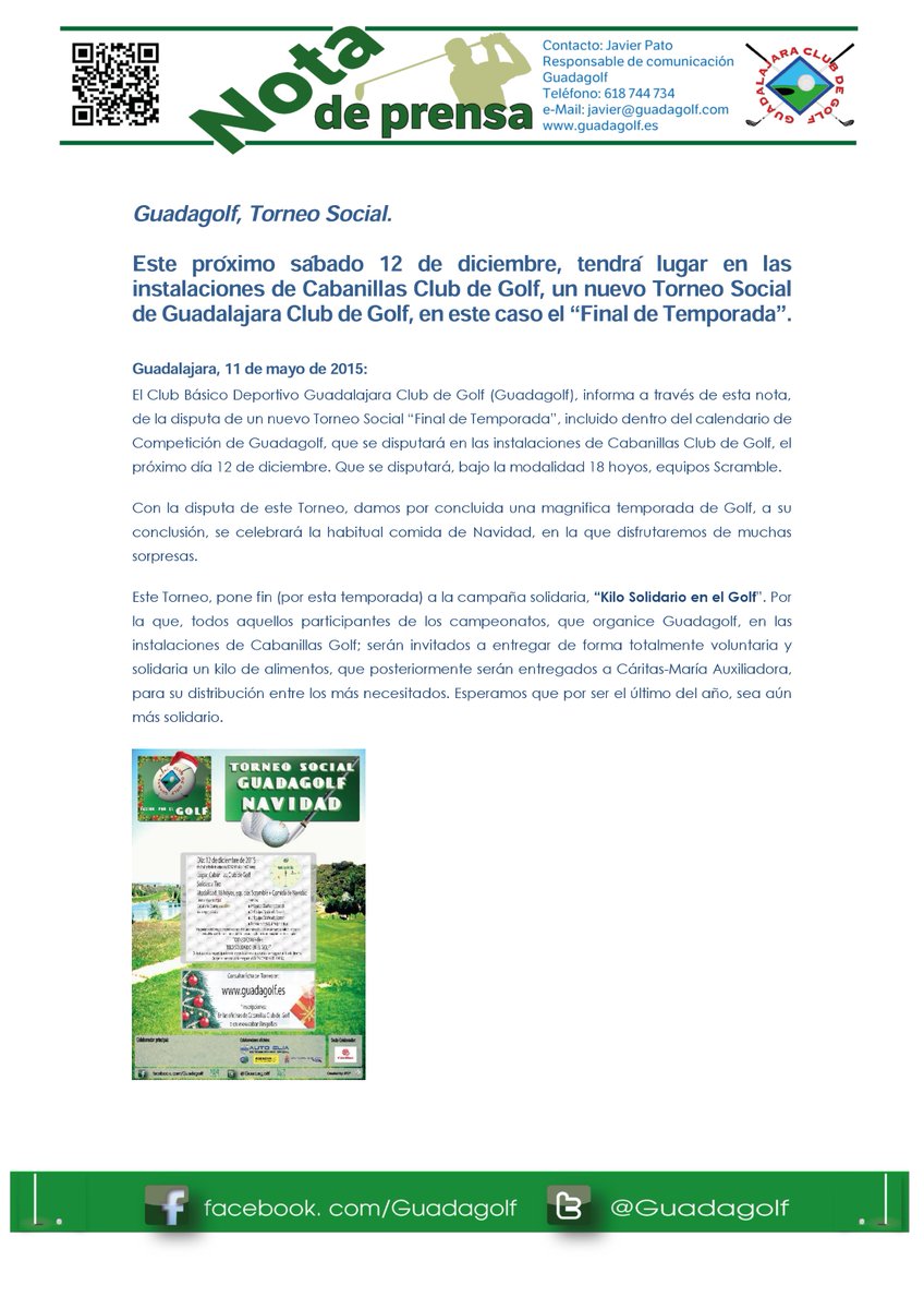 Guadagolf's tweet photo. @lacronica @GuadaPress_es @Guadanews_es @HeraldodelHenar @guadaque @NuevaAlcarria @CopeGuadalajara @SerDeportivosGU https://t.co/AB7zfbcLRY