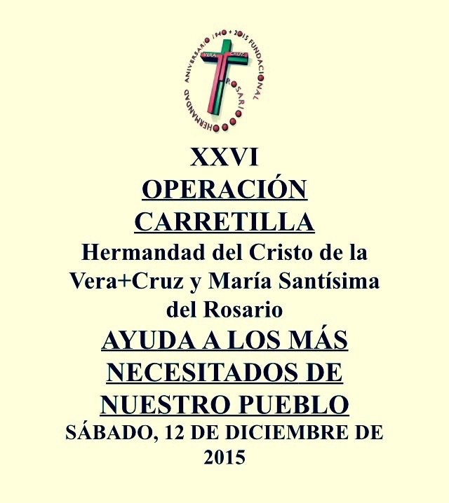 HdadRosarioViso's tweet photo. Recuerda mañana, XXVI Operación Carretilla en favor de los más necesitados. #ContamosConTuAyuda  #AyúdanosAAyudar https://t.co/Gcgz5kc6Kd