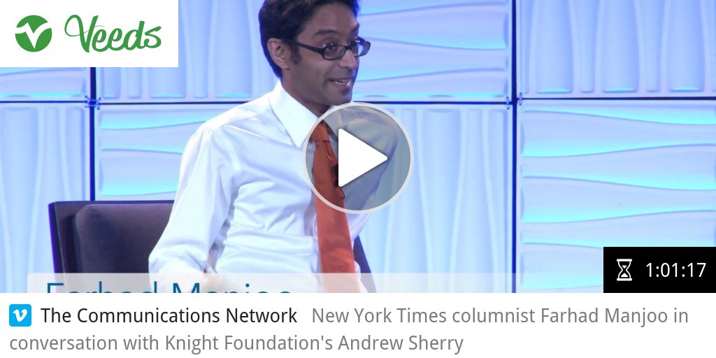 veedscreative's tweet photo. VIDEO ComNet15: Farhad Manjoo #comnet15 ► https://t.co/rdLpuDxCN0 https://t.co/UutY0N6XN0