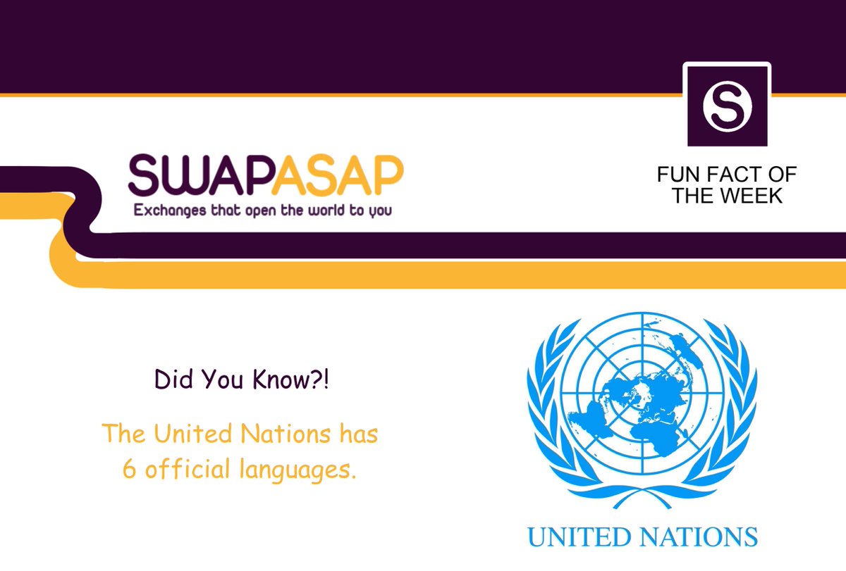 swapasap's tweet photo. #FunFact #Friday #Language #UN #UnitedNations https://t.co/1PFesehlFx