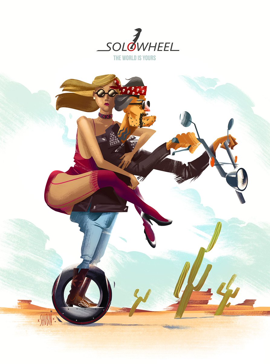 inventistinc's tweet photo. Another #amazing illustration by Daniel Shubin! Check out his work at https://t.co/0Q8dE1EBvW #solowheel #inventist https://t.co/IF26G9Eizi