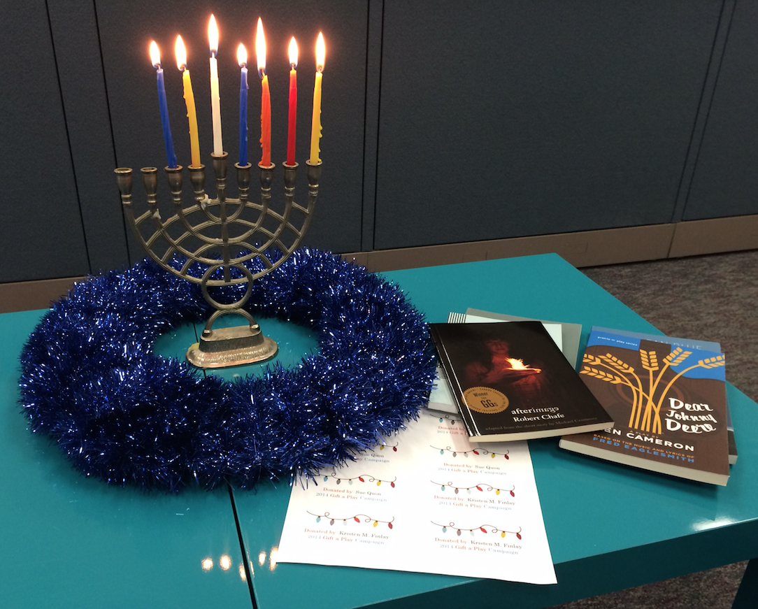 TheatreAlberta's tweet photo. 2014's #GiftaPlay donations: $750 worth of new scripts! 2015 campaign info: https://t.co/yzJ8cAfL4V #FridayReads https://t.co/UICZ8cU6H2