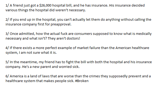 TIFFProphet's tweet photo. Obamacare was supposed to fix healthcare, but it is more broken than ever. Regulatory capture is a huge problem. https://t.co/oSniCYev9E