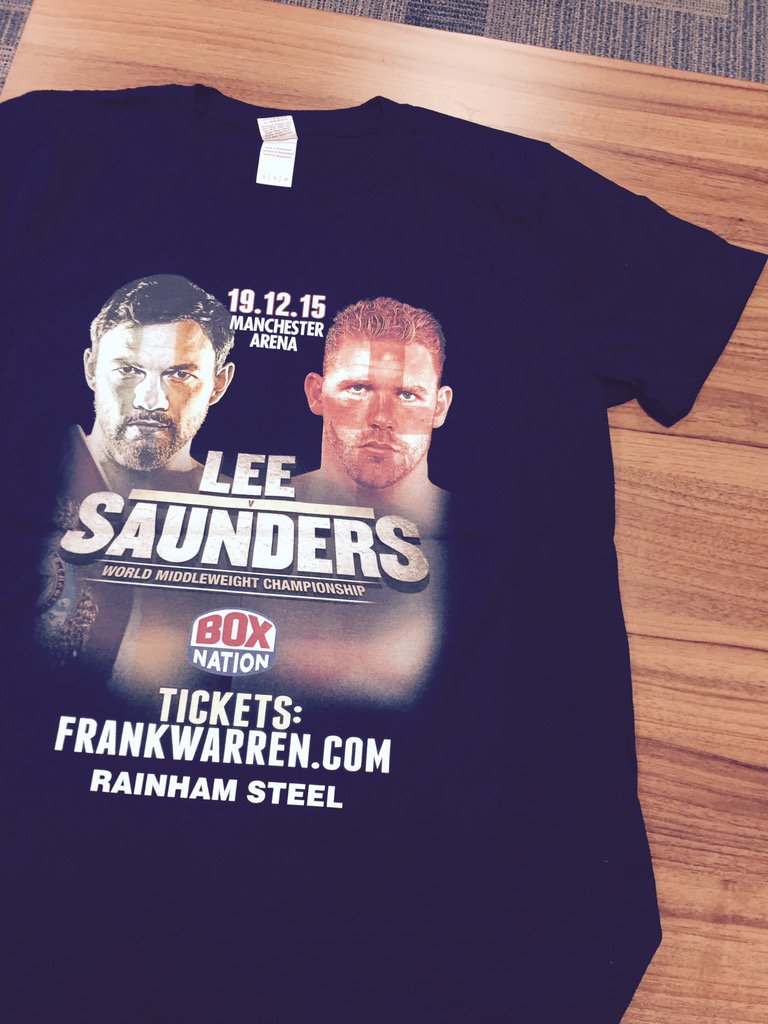 FrankWarren's tweet photo. Want to win one of these #LeeSaunders tshirts?Tell us which 3 previously fighters from UK&amp;Ireland BJS has beaten. https://t.co/MrsLNpNrvm