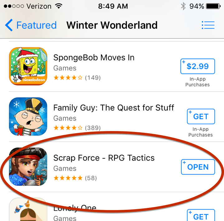 scrapforcegame's tweet photo. Scrap Force is featured in the App Store in the "Winter Wonderland" section! Download ---> https://t.co/x8dSwhAgCk https://t.co/hODpgvMtC1
