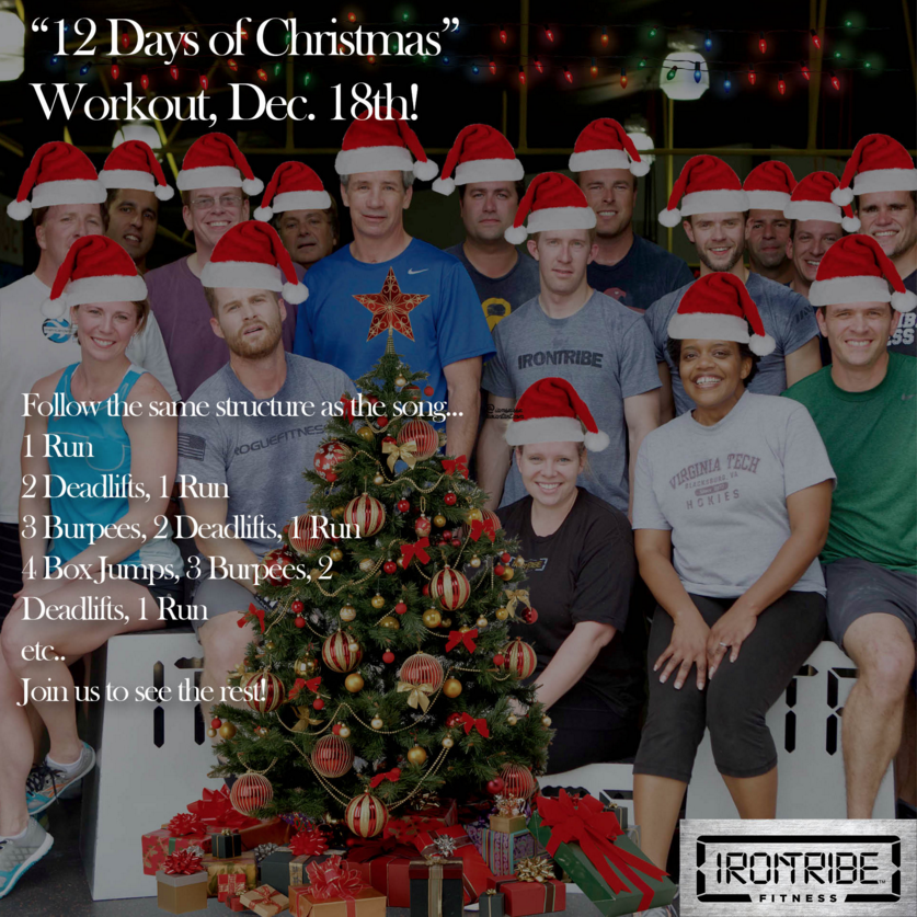 ITFMoCity's tweet photo. Are you ready for our annual "12 Days of Christmas Workout"?! #itfmocity #irontribe #houston #12daysofchristmas https://t.co/2QvSjhlb9R