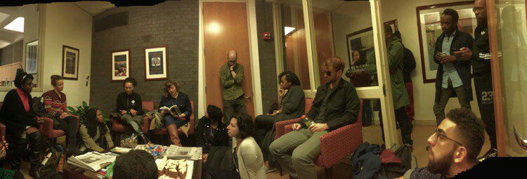 ReclaimHLS's tweet photo. Today we #ReclaimHarvardLaw with a teach in in the Dean's office. #HarvardLawProtest #ReclaimHLS https://t.co/klLm5QJc74