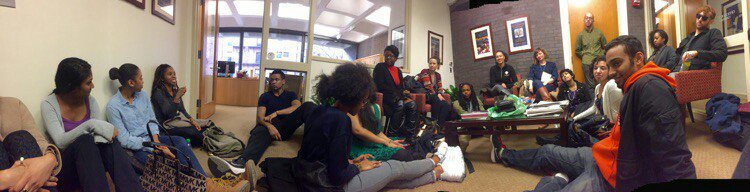 ReclaimHLS's tweet photo. Today we #ReclaimHarvardLaw with a teach in in the Dean's office. #HarvardLawProtest #ReclaimHLS https://t.co/klLm5QJc74