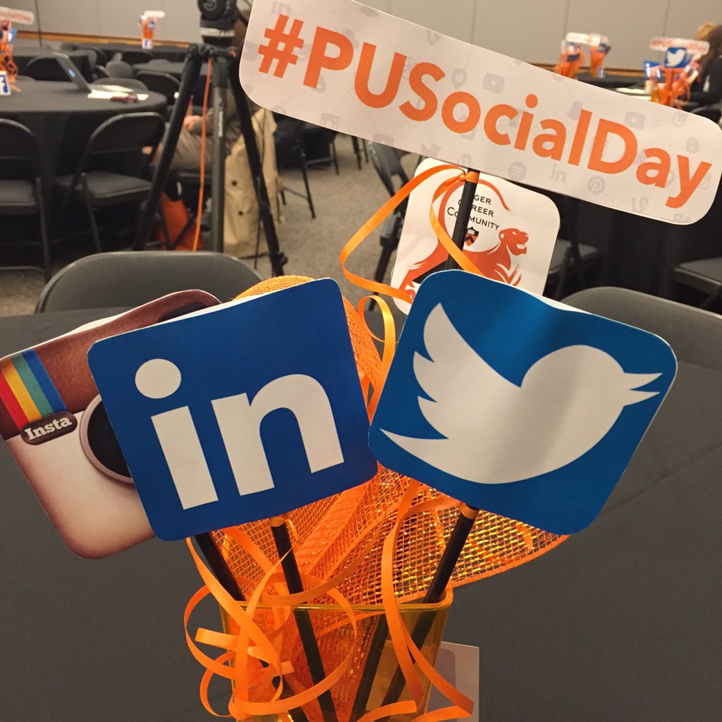 Excited to get the day going at #PUsocialday.  #linkedinlife represent!