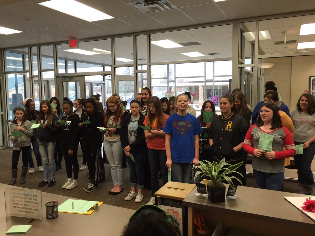 More Caroling... Mrs. Gilbert joined in the fun as well! <a href="/BASchools/">BA Public Schools</a> @SequoyahMSChoir