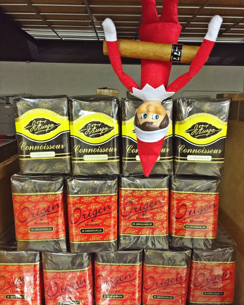 jfuegocigars's tweet photo. Well, someone's been up to no good. 🎄🎅🏼 #PatchTheElf #jfuegocigars #jfuegoholiday #cigars #botl #sotl #elfontheshelf https://t.co/cxRiY0Ixe9