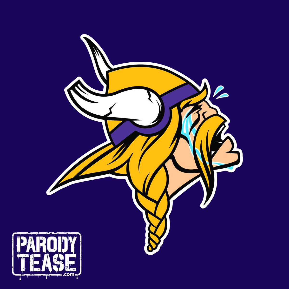 "Crying Viqueens" Minnesota Vikings parody logo #vikings #Chicago...