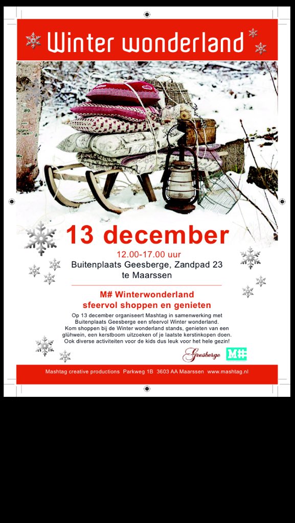 Zo 13 dec staan we met o.a. ons #PotjeThee &amp; #PotjeGluhwein op #WinterWonderland in #Maarssen! Kom #Kerstshoppen 🌲🎁
