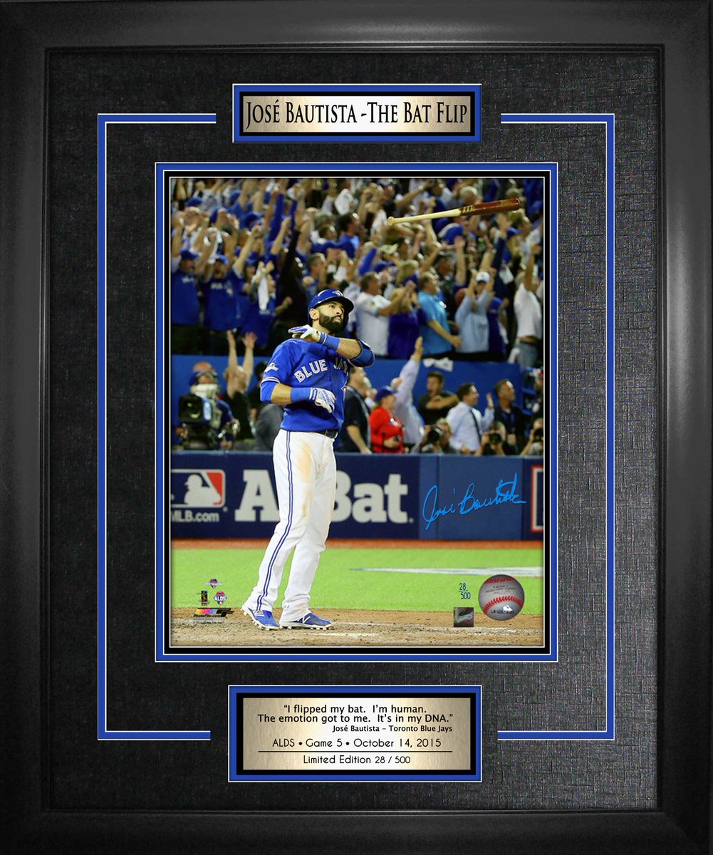 Frameworth has partnered w/ <a href="/JoeyBats19/">Jose Bautista</a> &amp; <a href="/BautistaFund/">BautistaFamilyFund</a> to exclusively bring you the Signed Bautista #BatFlip Frame!
