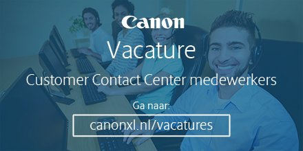 ImagecenterNL's tweet photo. Canon Zwolle zoekt #CCC medewerkers! | #vacature | #sales | #Zwolle | #Overijssel | https://t.co/KemzTGSWGp https://t.co/axBBbXcdu4