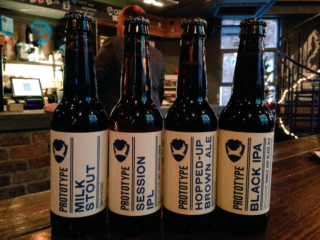 BrewDogBarLeeds's tweet photo. Less than 2 hours 'til these beauties are unleashed! Tap and bottle. Vote for your favourite #prototypechallenge2015 https://t.co/Nq9QBXVeql