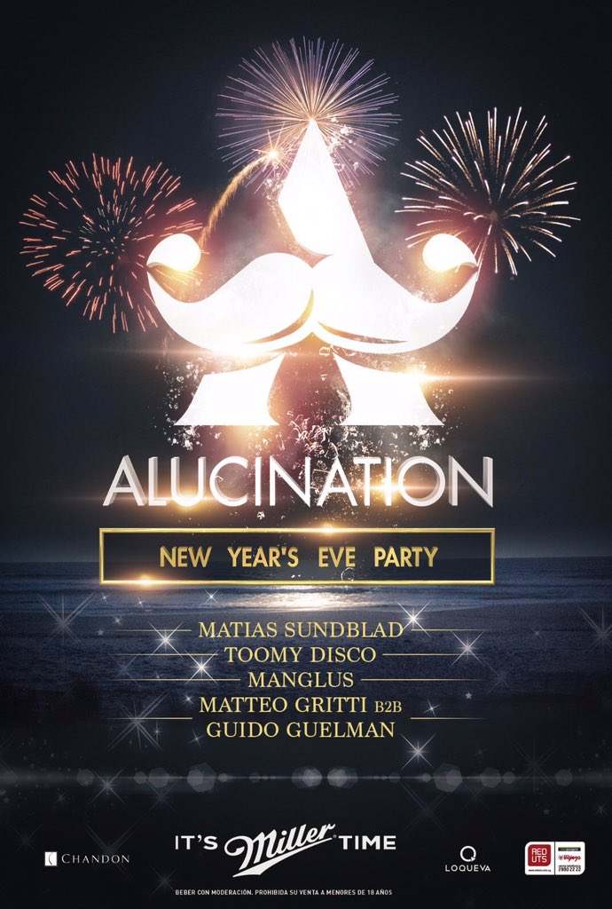 ALUCINATION NEW YEAR’S EVE PARTY PDE | 31DIC | SAVE THE DATE 🎉🍾💥 bit.ly/lcnyepde #ItsMillerTime