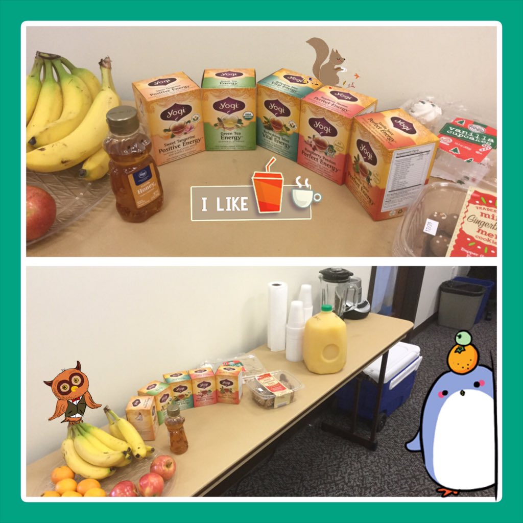 Happy Friday :) Tea Hour &amp; Treats in SLP 401, now until 2pm!