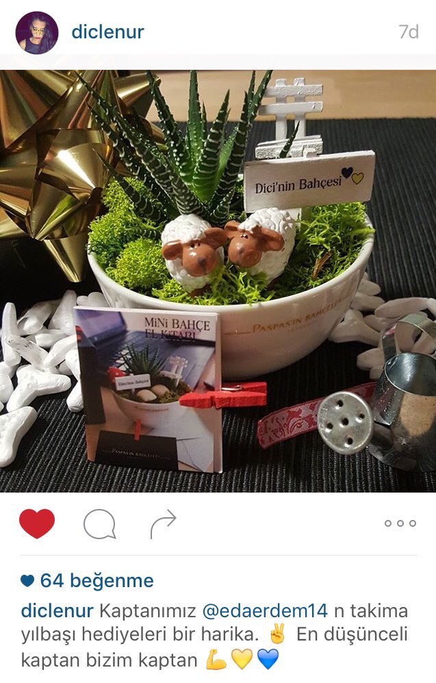 Böyle kaptan görülmedi..
Kaptan Eda Erdem Dündar'dan takım arkadaşlarına yılbaşı hediyesi 🎁🎈💛💙
@gizemkaradayi3