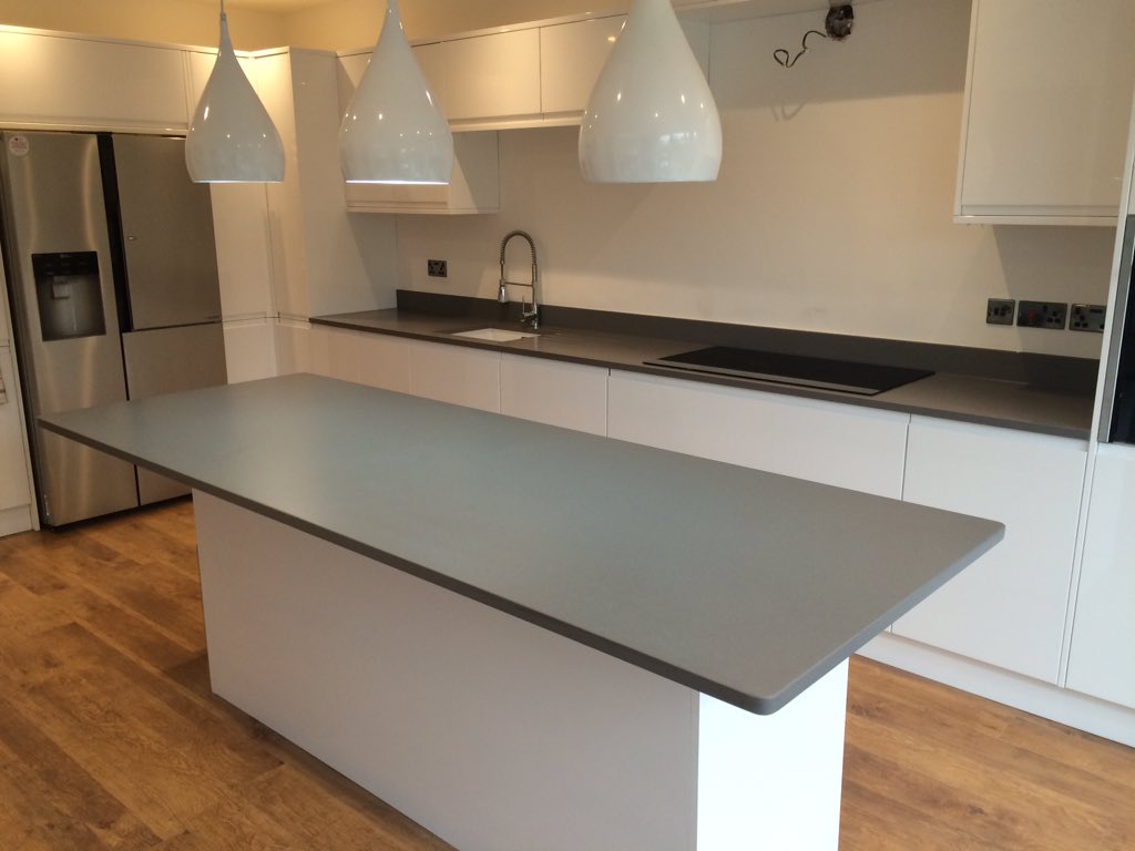 MarbleSupreme's tweet photo. #Direscoquartz #Velvetfinish #mediumBeachgrey #worktops #bristol #bath https://t.co/u4WHybFdxf