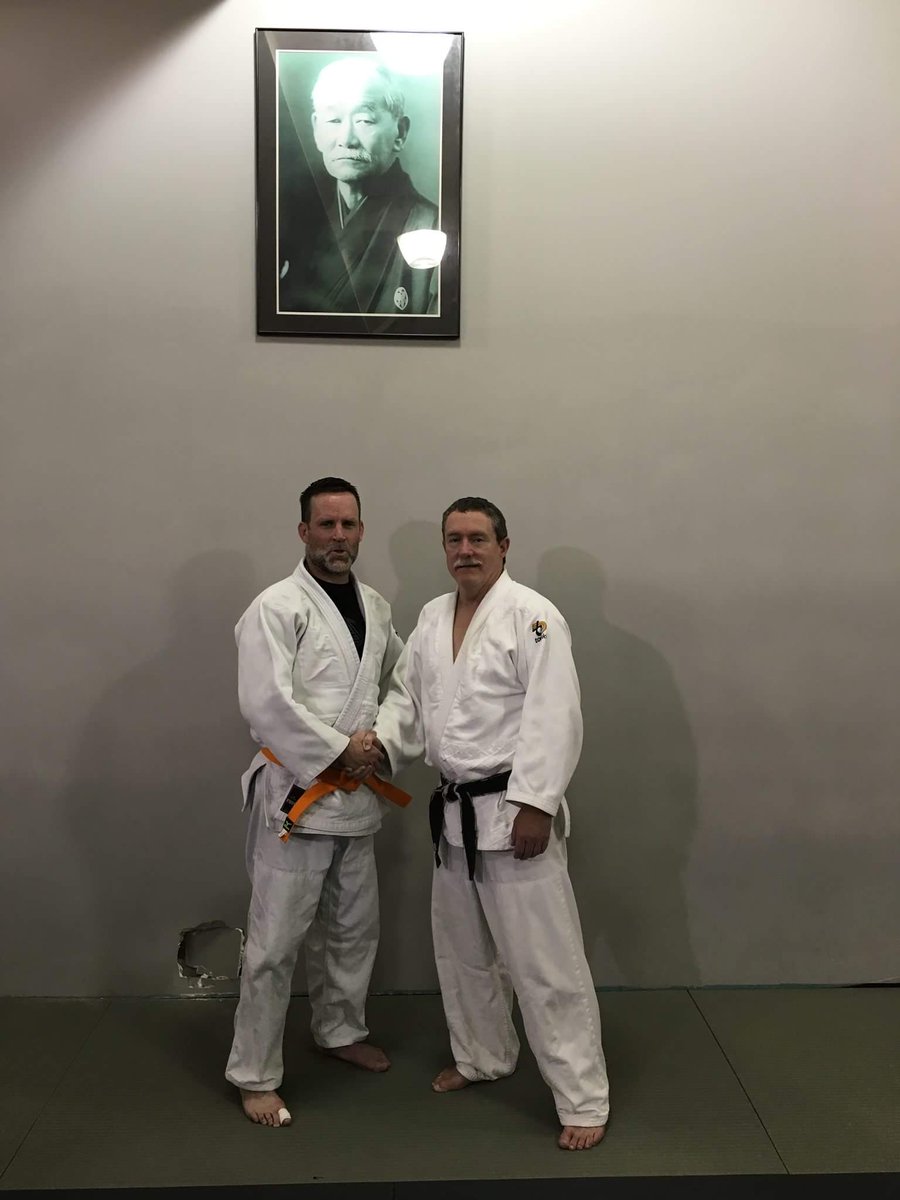 CoreLouisville's tweet photo. BJJ brown belt, Curt Wimsatt, has earned his orange belt in judo. 
Congrats brother!
#judo #belttest #bjj https://t.co/9j8d2nBeTp