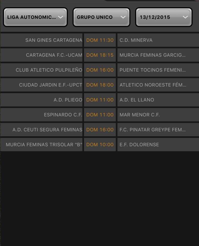 FutfemRm's tweet photo. Horarios liga autonómica femenina. https://t.co/RK8Y5yibz6