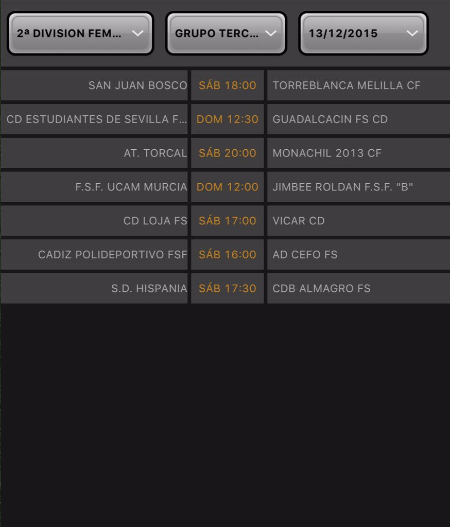 FutfemRm's tweet photo. Horarios segunda división femenina futsal. https://t.co/7mcU3ZSkJq