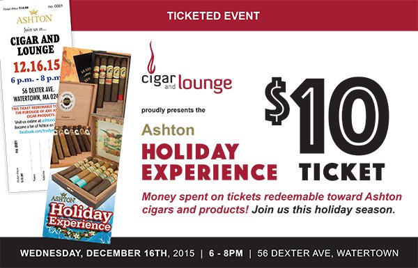 Next Wednesday! #Ashton #cigarevent #holidayexperience #ticketedevent #cigars #botl #sotl @Ashtoncigar @CigarEvents