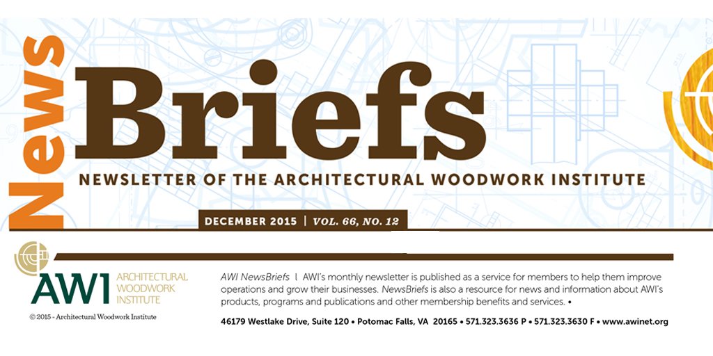 Check out AWI's December newsletter for up to date info and industry news.

awinet.org/files/NewsBrie…
