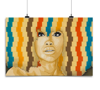 PrintifyApp's tweet photo. "This #art is a battle of her striking, natural #beauty vs mathematical matrix of her #afro" https://t.co/sR93z0hQKi https://t.co/JIbY1vDqVi