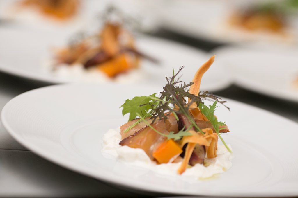 SCCulinarySuite's tweet photo. Burrata Salad with roasted late autumn vegetables & truffled vinaigrette. #dinnerfor36 https://t.co/Am1f1g59I3