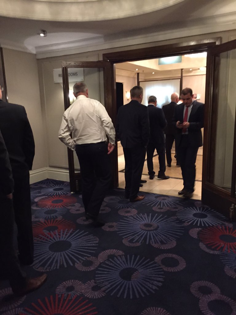 UJ_Carrier's tweet photo. Look at the queue for the men's loos! #diversity #CIHTlunch. Many thanks to @Consaelting https://t.co/XKVf099J3l